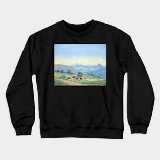 Glasshouse Mountains from Mountain View Road Crewneck Sweatshirt